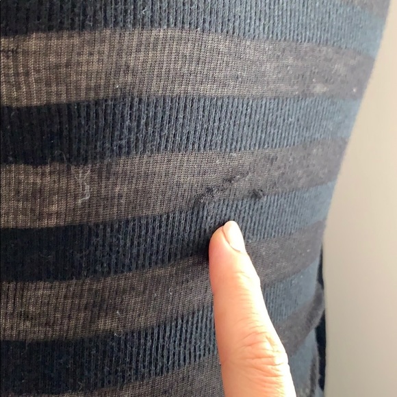 Theory Semi-sheer Striped Turtleneck - Picture 7 of 8